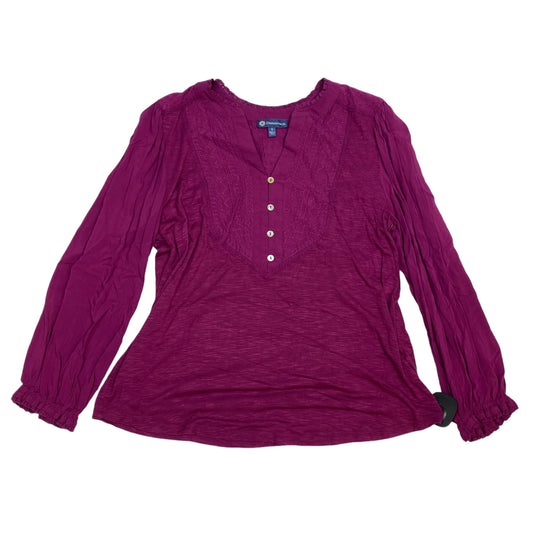 Top Long Sleeve By Democracy In Pink, Size: S