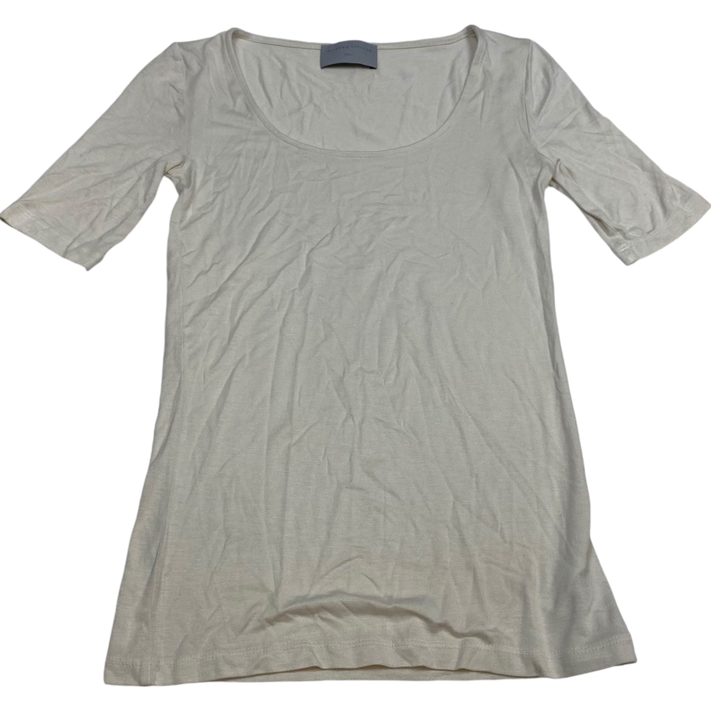 Top Short Sleeve Basic By Modern Citizen In Cream, Size: S