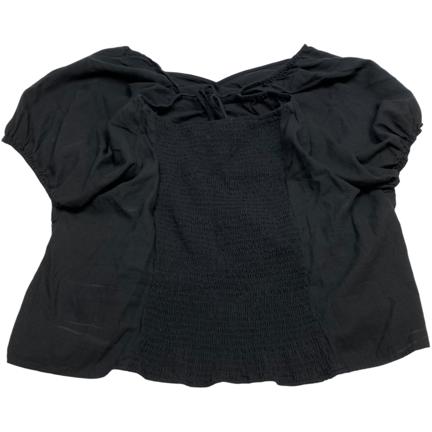 Top Short Sleeve By Ava & Viv In Black, Size: 4x