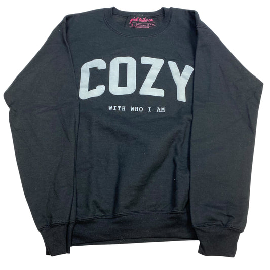 Sweatshirt Crewneck By Girl Tribe Co In Black, Size: S