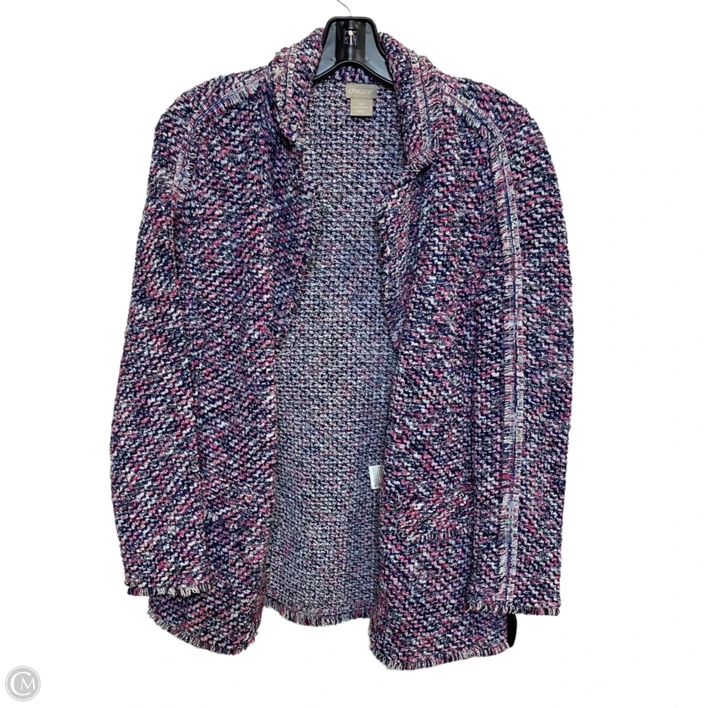Blazer By Chicos In Blue & Pink, Size: Sp