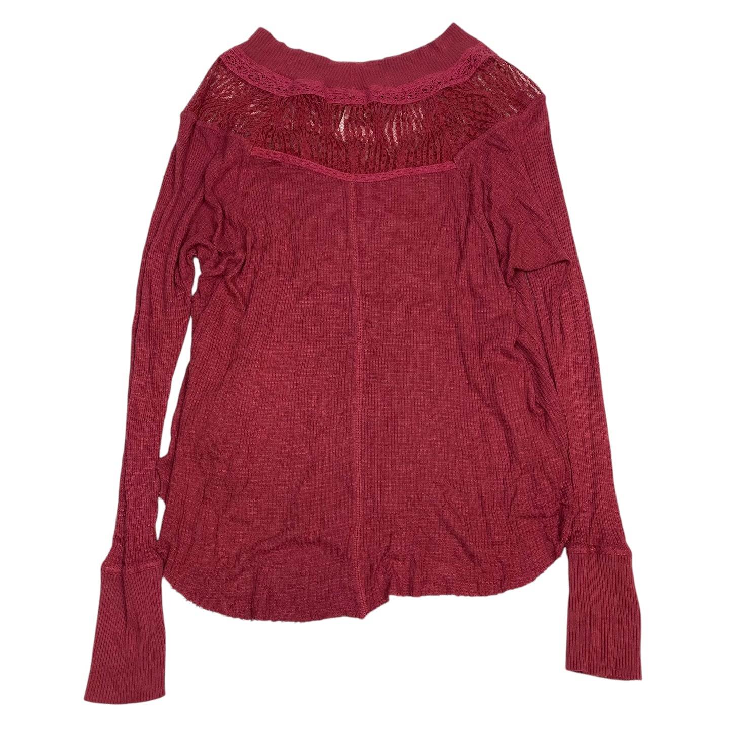 Top Long Sleeve By Free People In Red, Size: S