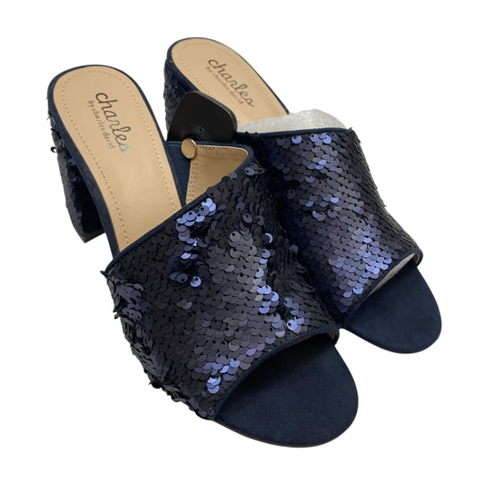 Sandals Heels Block By Charles By Charles David In Navy, Size: 9.5