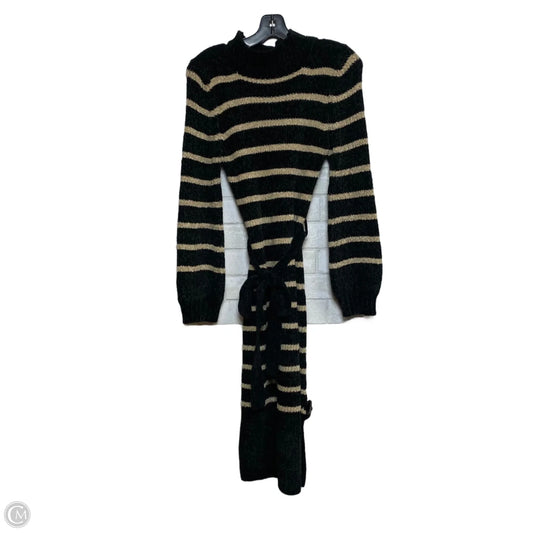 Dress Sweater By Allison Brittney In Black & Tan, Size: Sp