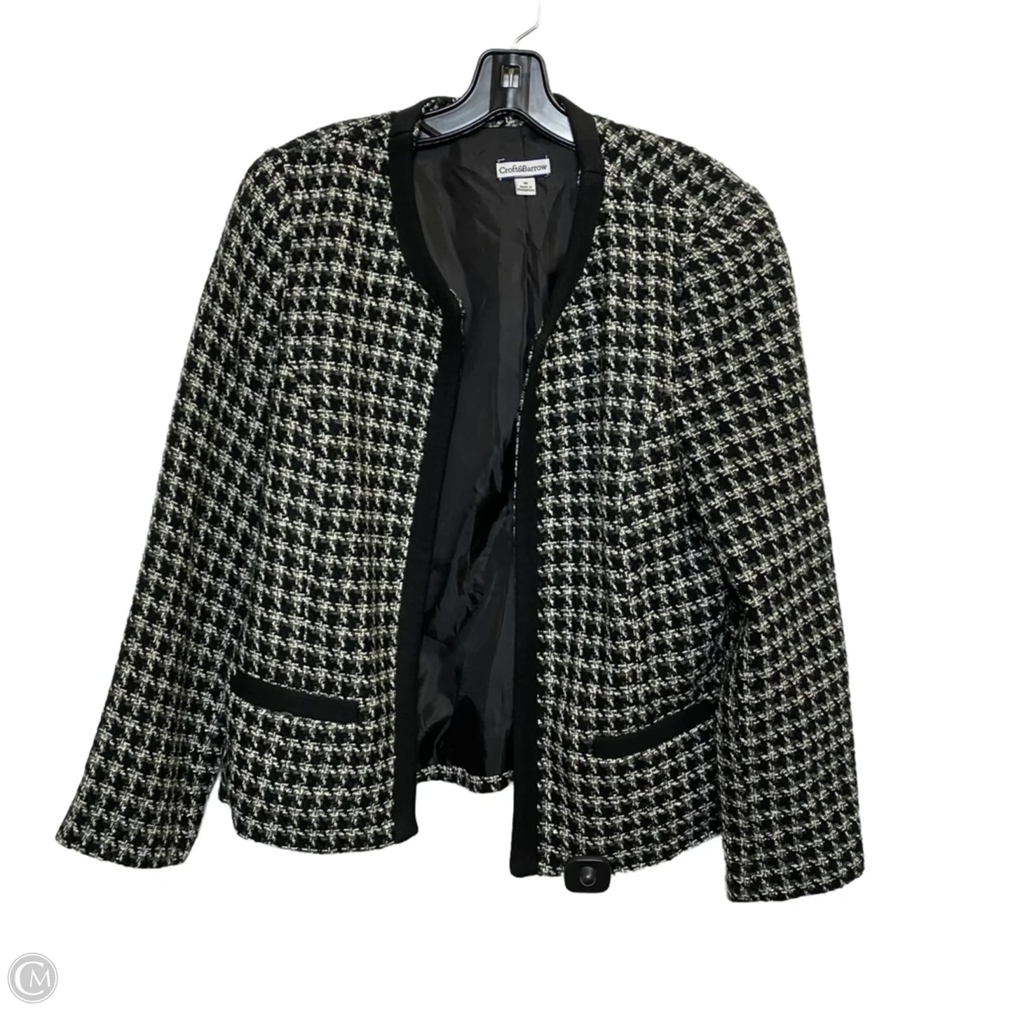 Blazer By Croft And Barrow In Black & White, Size: M