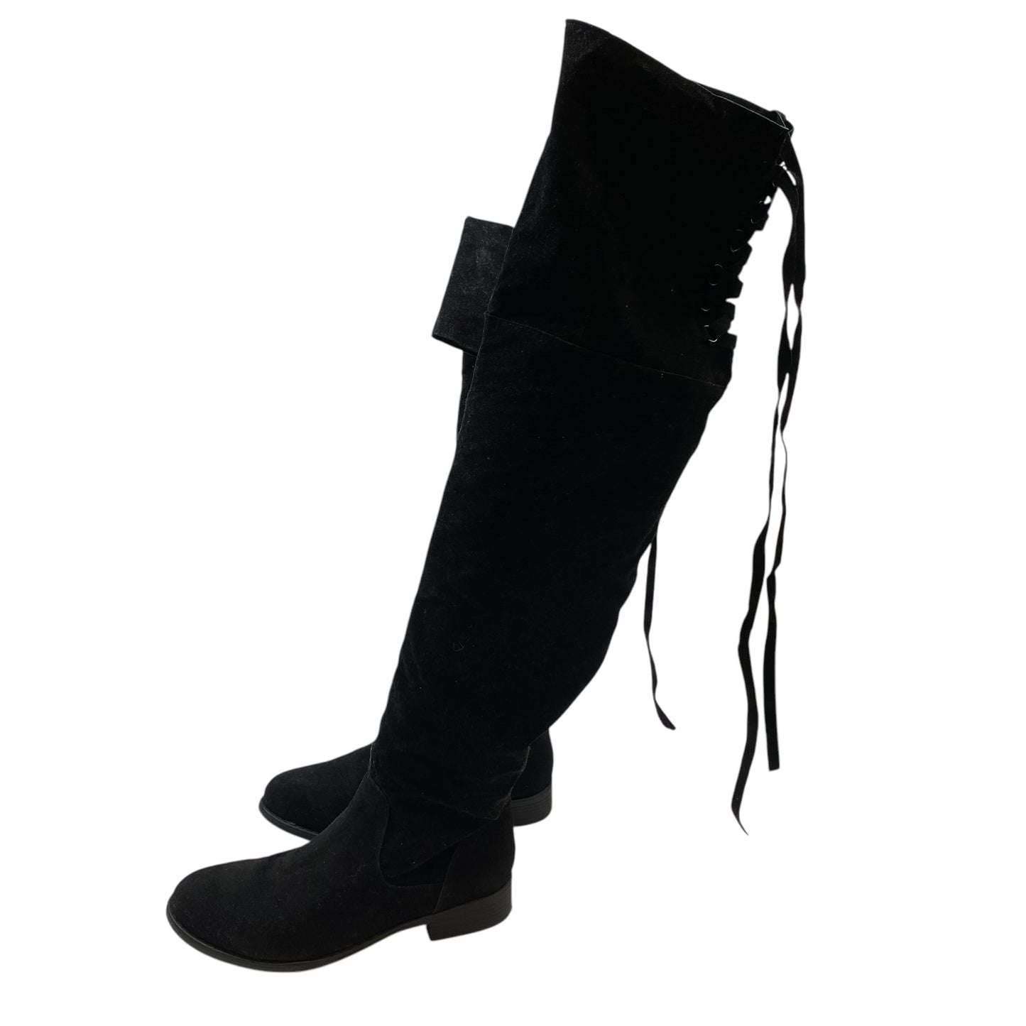 Boots Over-the-knee Flats By Shoedazzle In Black, Size: 9.5