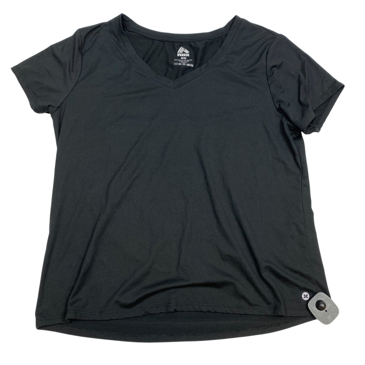 Athletic Top Short Sleeve By Rbx In Black, Size: M