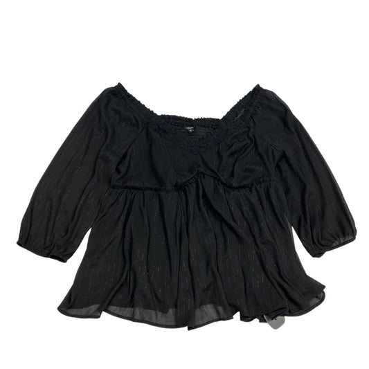 Top Long Sleeve By Torrid In Black, Size: 2x