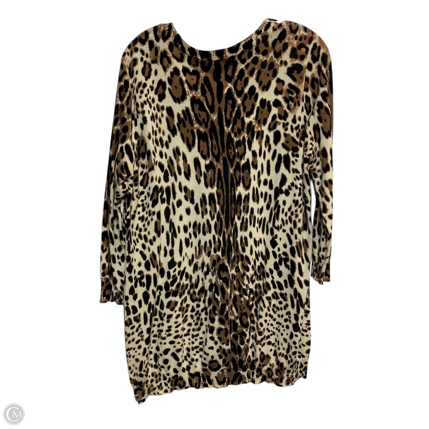 Top 3/4 Sleeve By Cato In Animal Print, Size: Xl