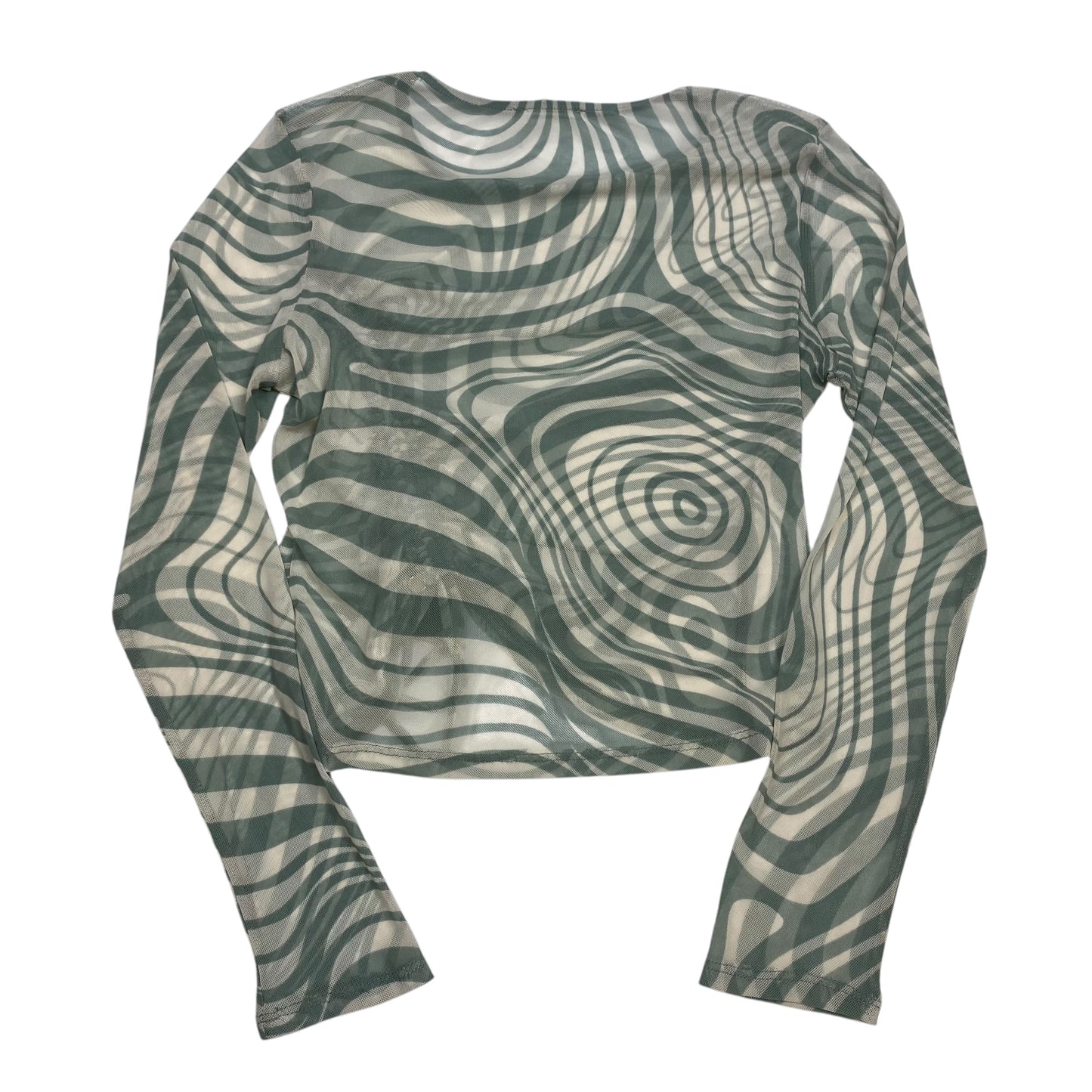 Top Long Sleeve By Meraki In Cream & Green, Size: L