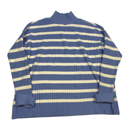 Sweater By Loft In Blue & White, Size: L