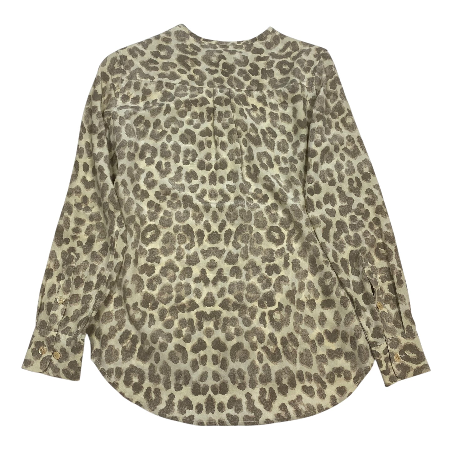 Blouse Long Sleeve By Equipment In Animal Print, Size: Xs