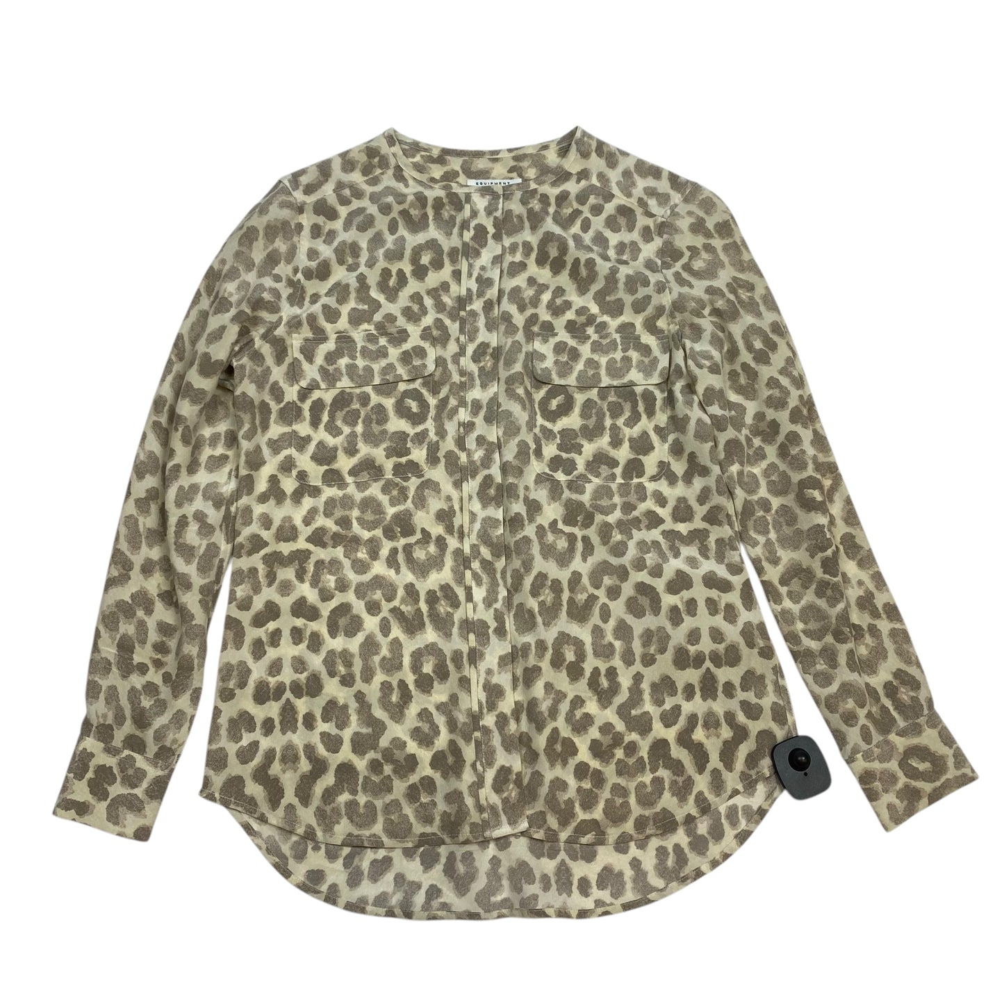 Blouse Long Sleeve By Equipment In Animal Print, Size: Xs