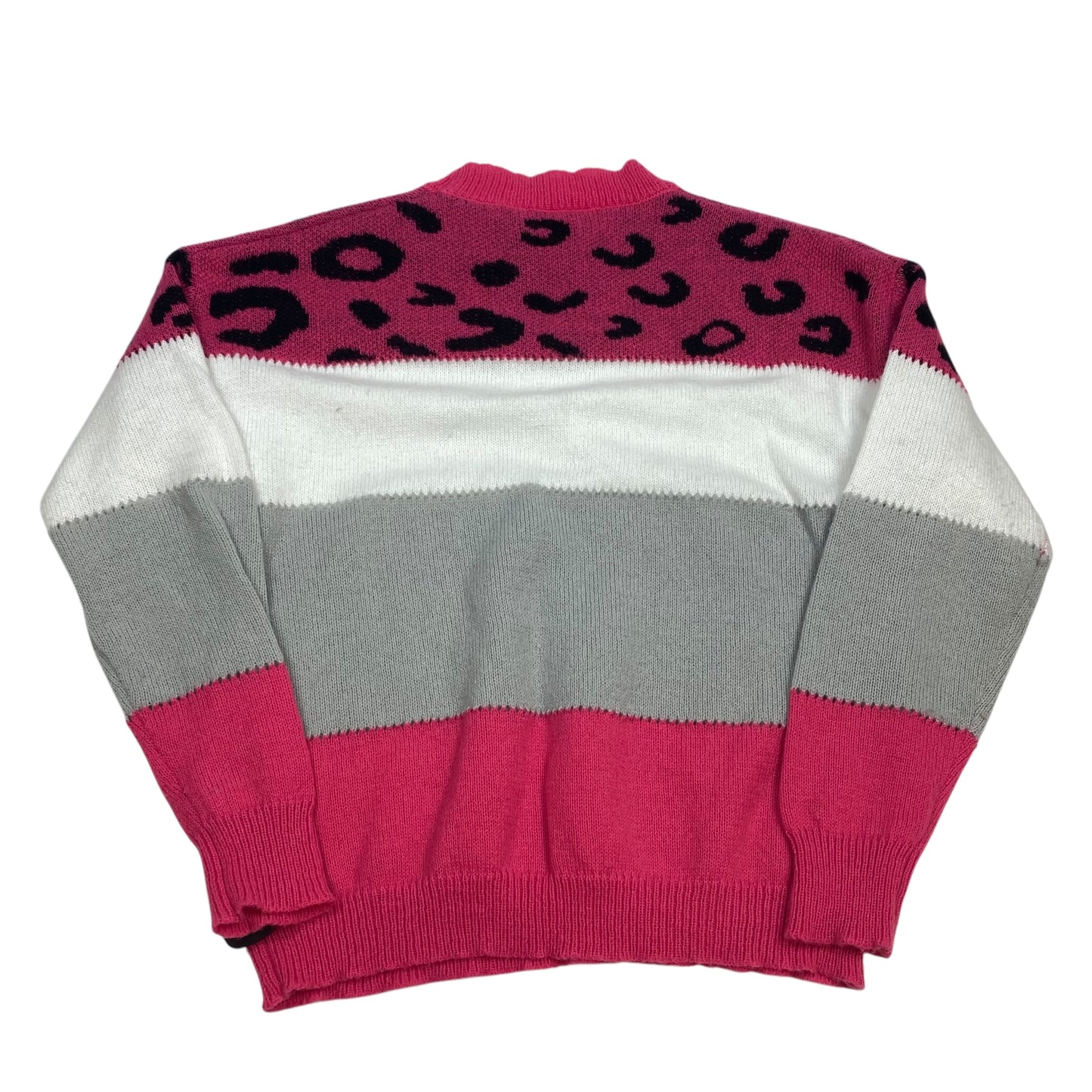 Sweater By Cmf In Pink & White, Size: M