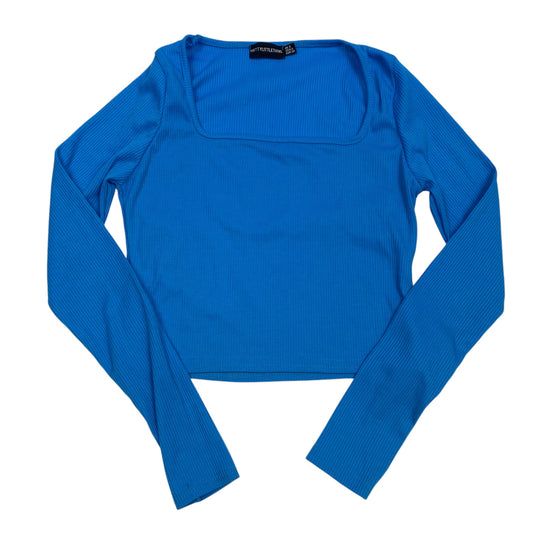 Top Long Sleeve Basic By Pretty Little Thing In Blue, Size: S