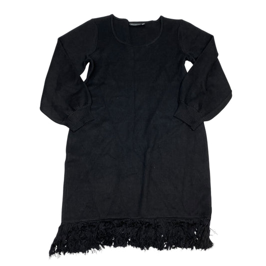 Dress Sweater By Nina Leonard In Black, Size: L