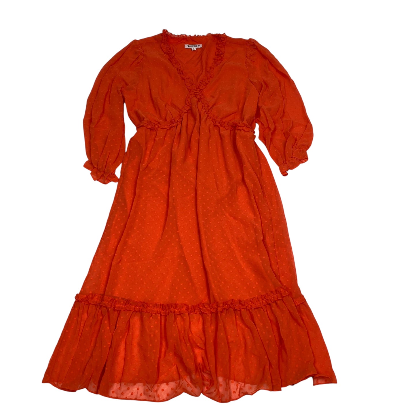 Dress Casual Midi By Nanette By Nanette Lepore In Orange, Size: M