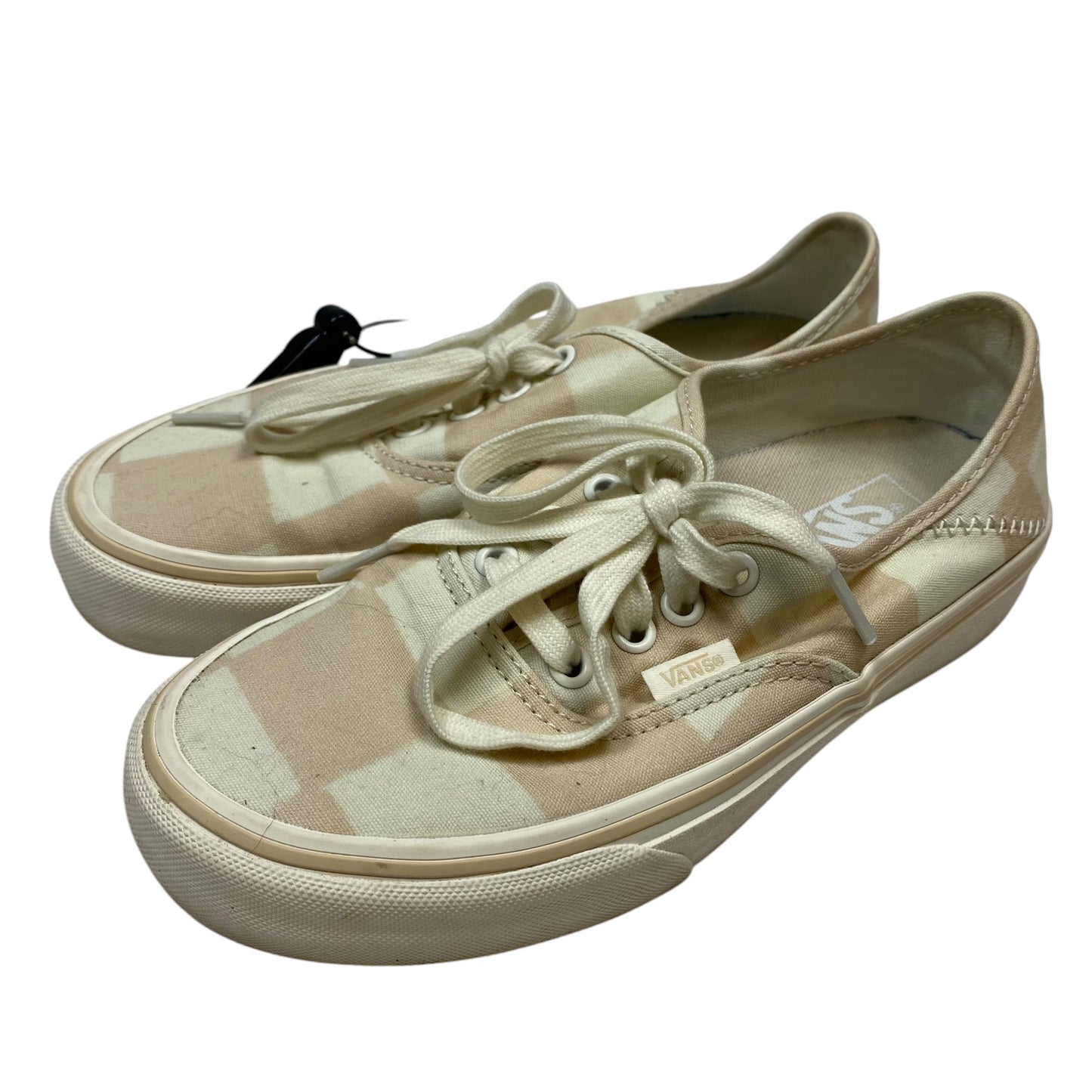 Shoes Sneakers By Vans In Cream & Pink, Size: 6