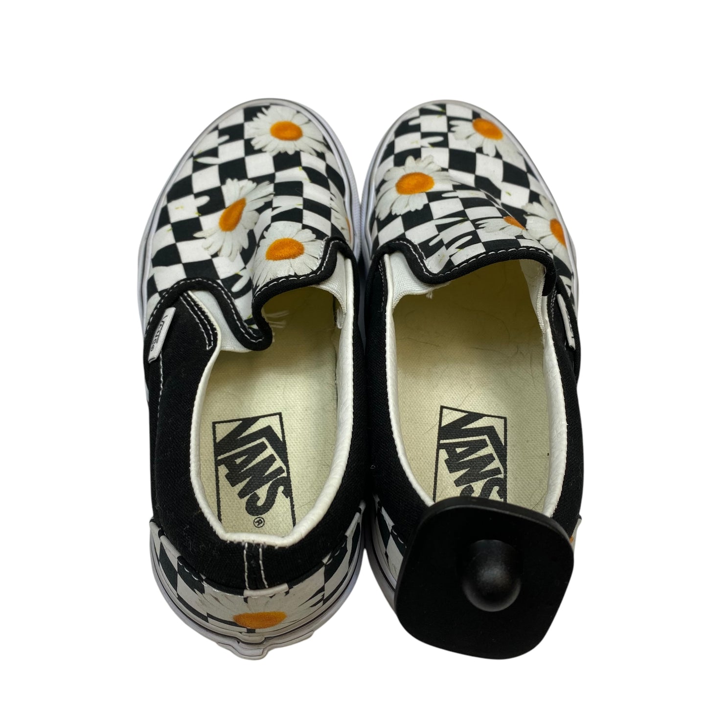 Shoes Sneakers By Vans In Black & White, Size: 6