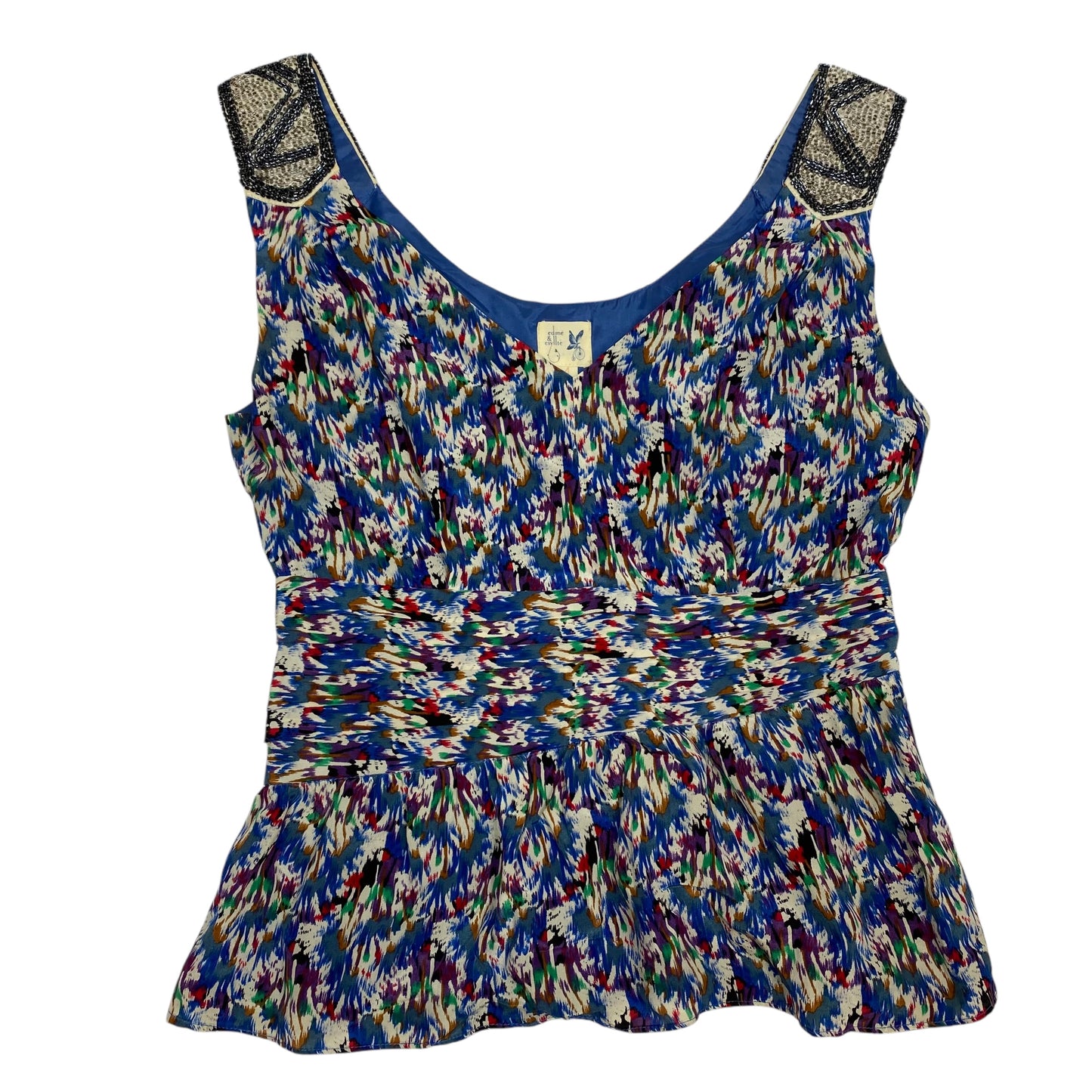 Top Sleeveless By Edme And Esyllte In Blue, Size: S