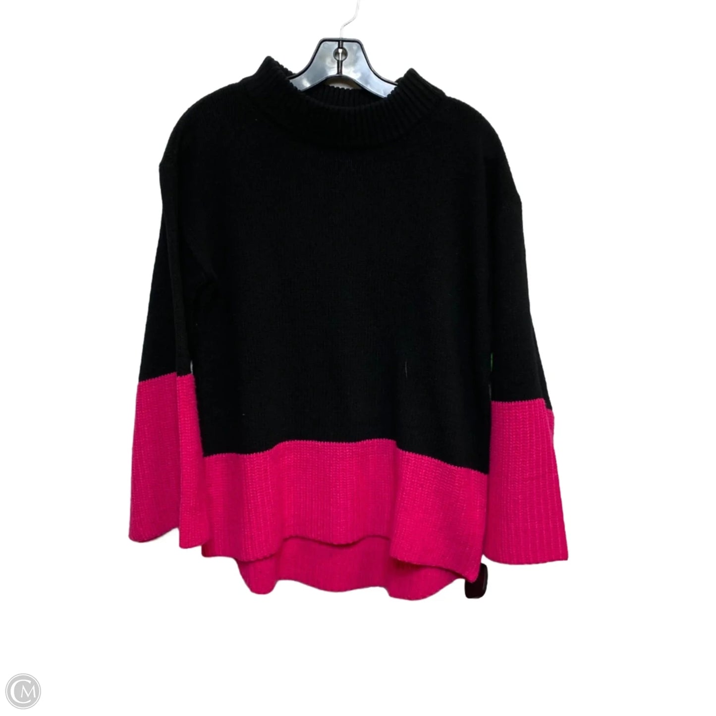 Sweater By Anna Lane In Black & Pink, Size: S