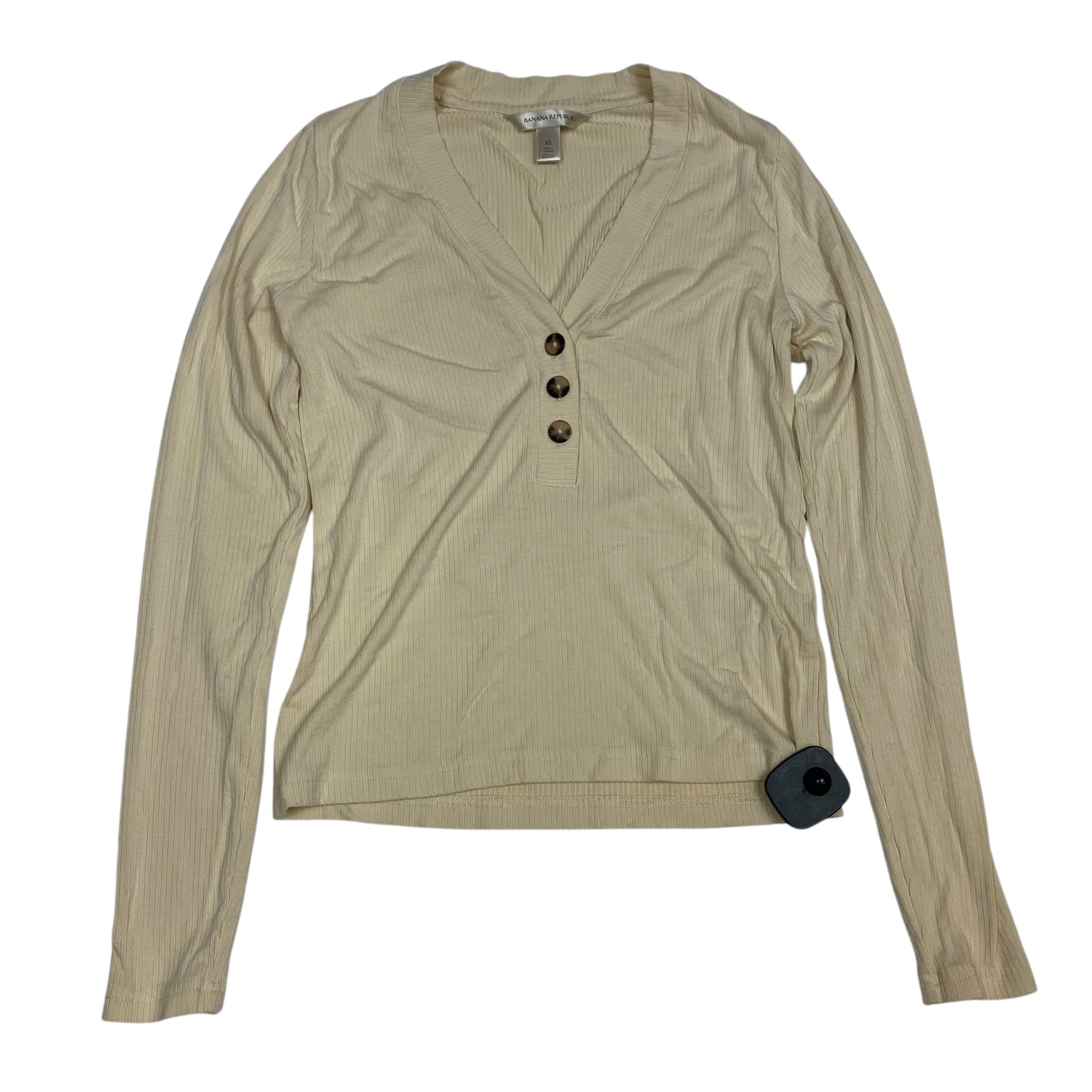 Top Long Sleeve By Banana Republic In Tan, Size: Xs