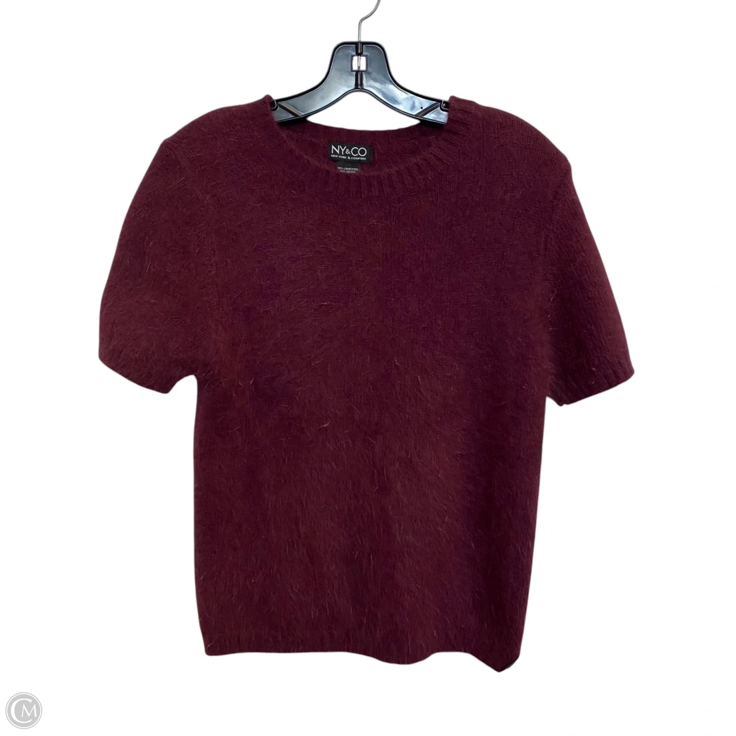 Sweater Short Sleeve By New York And Co In Red, Size: L