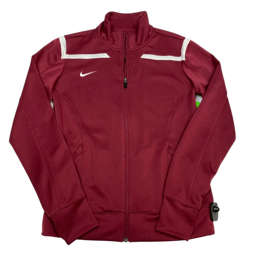 Athletic Jacket By Nike In Red, Size: M