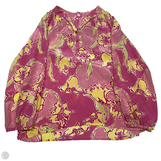 Blouse Designer By Lilly Pulitzer In Pink & Yellow, Size: S