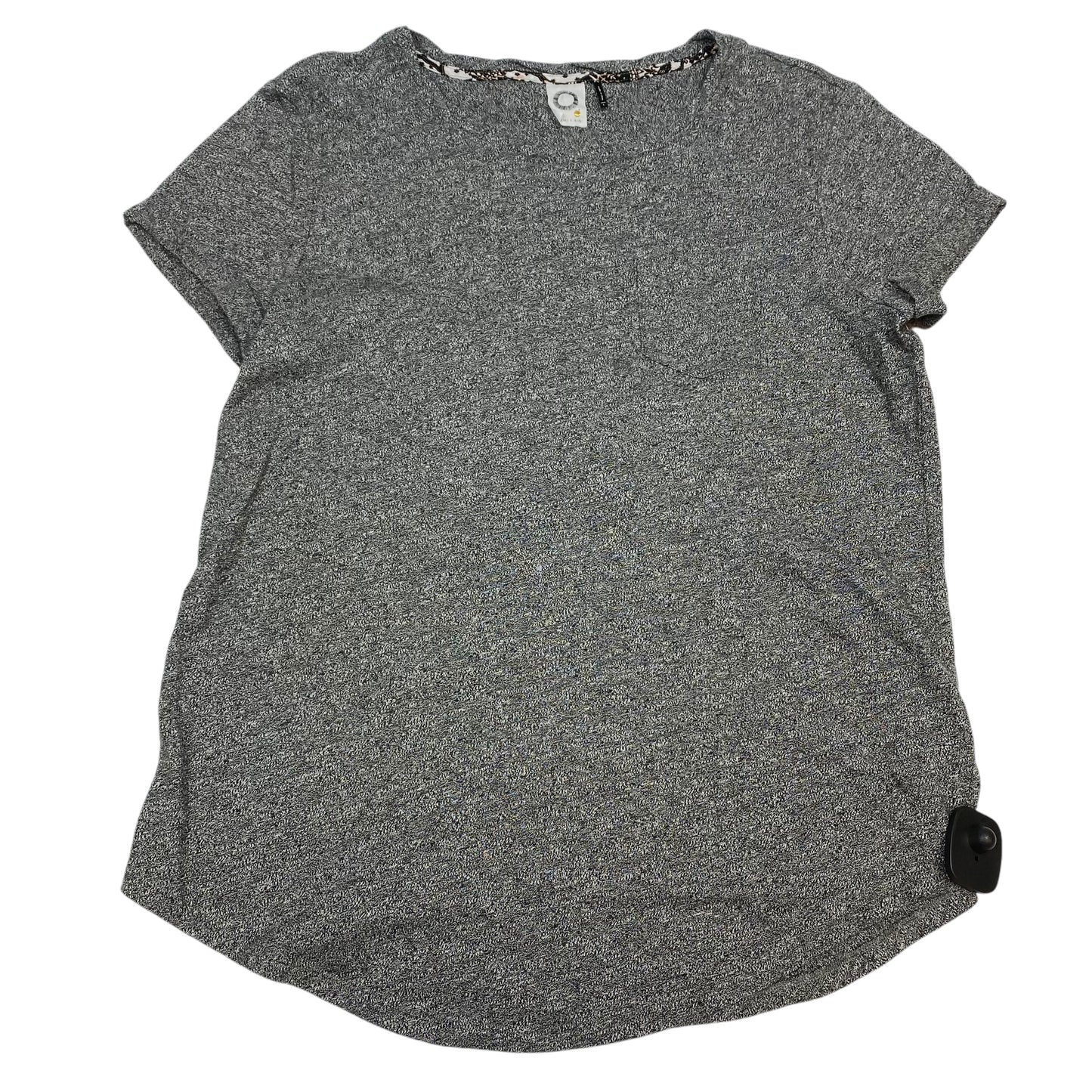 Top Short Sleeve By Akemi And Kin In Grey, Size: L