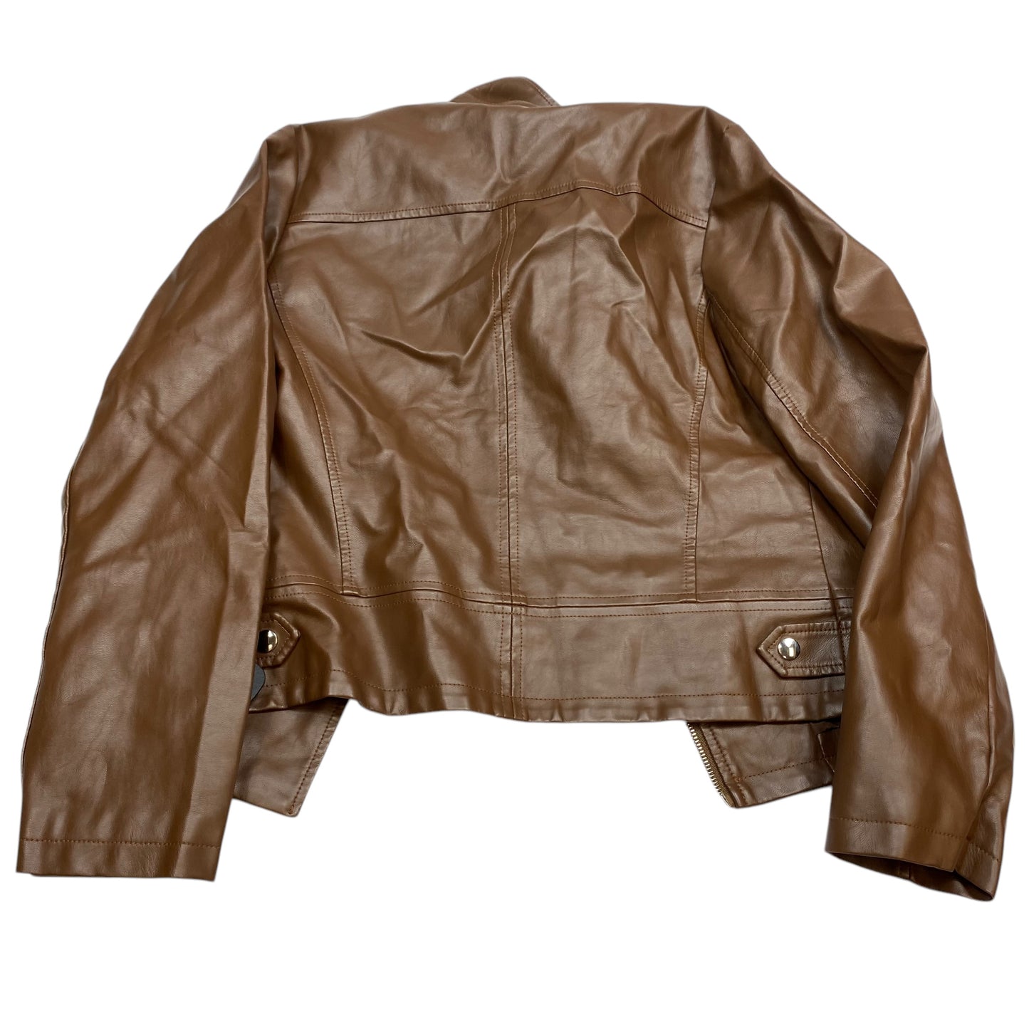 Jacket Moto By Tanming In Brown, Size: M