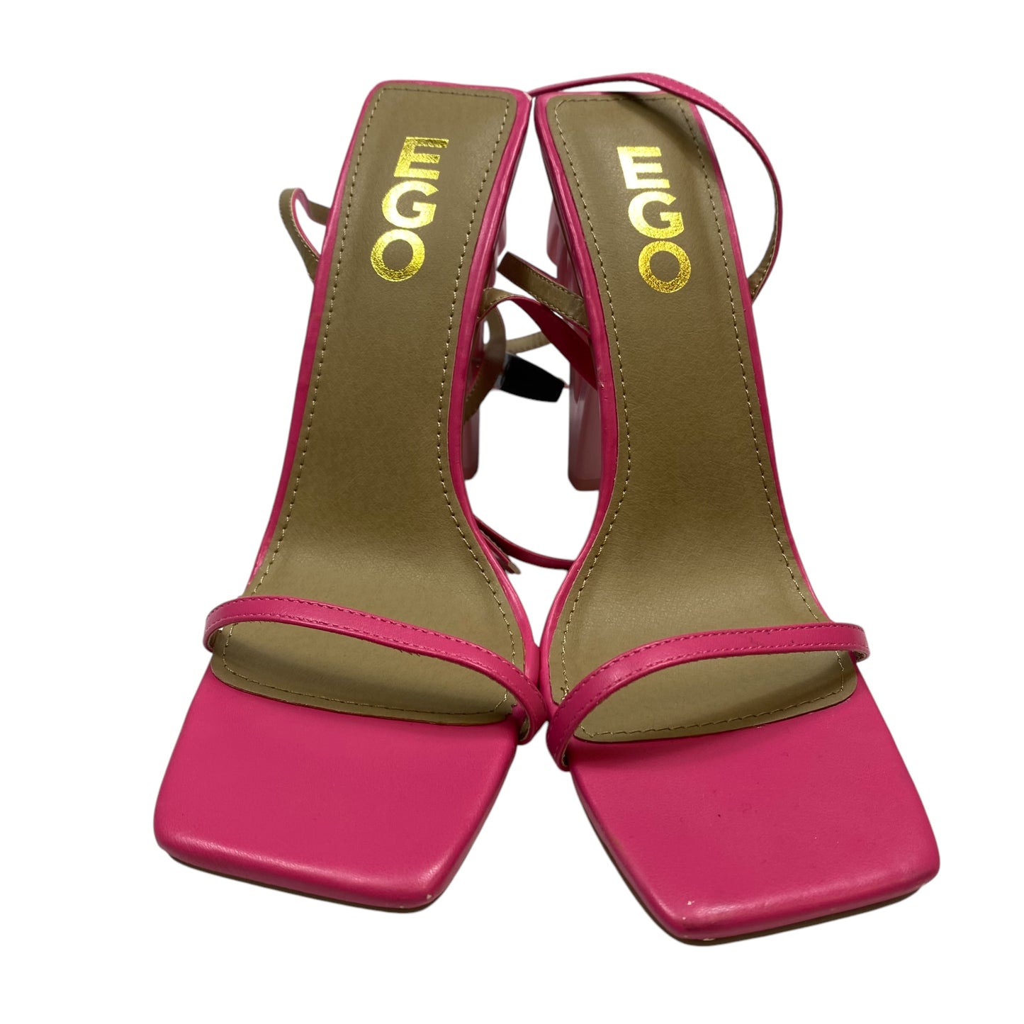 Sandals Heels Block By Ego In Pink, Size: 8