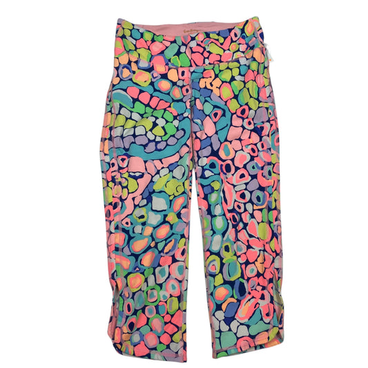 Capris Designer By Lilly Pulitzer In Blue & Pink, Size: S