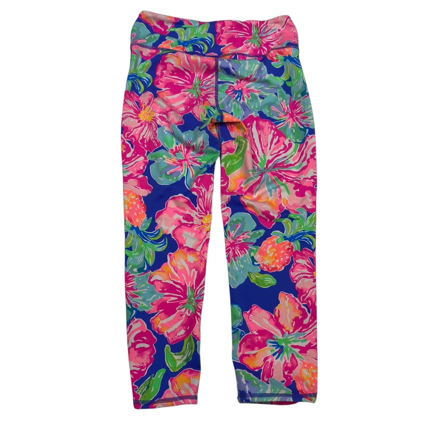 Capris Designer By Lilly Pulitzer In Blue & Pink, Size: S