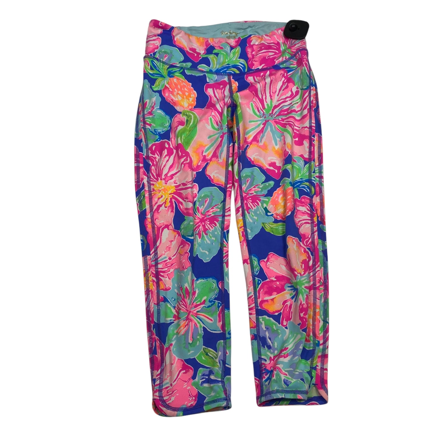 Capris Designer By Lilly Pulitzer In Blue & Pink, Size: S