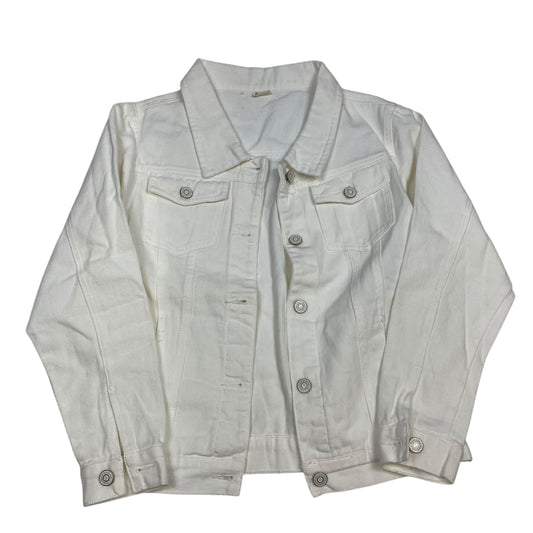 Jacket Denim By Clothes Mentor In White Denim, Size: S