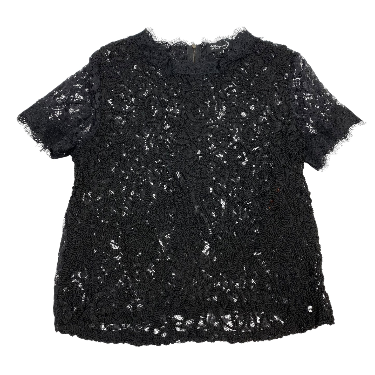 Top Short Sleeve By Whispers New York In Black, Size: L