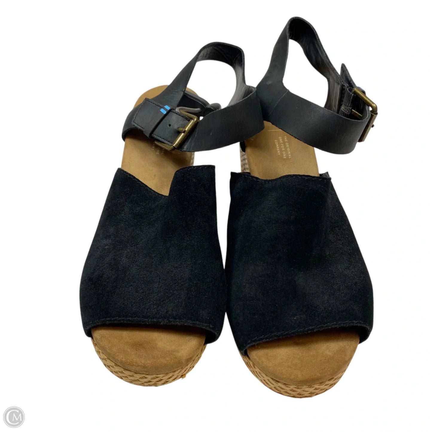 Sandals Heels Wedge By Toms In Black, Size: 10