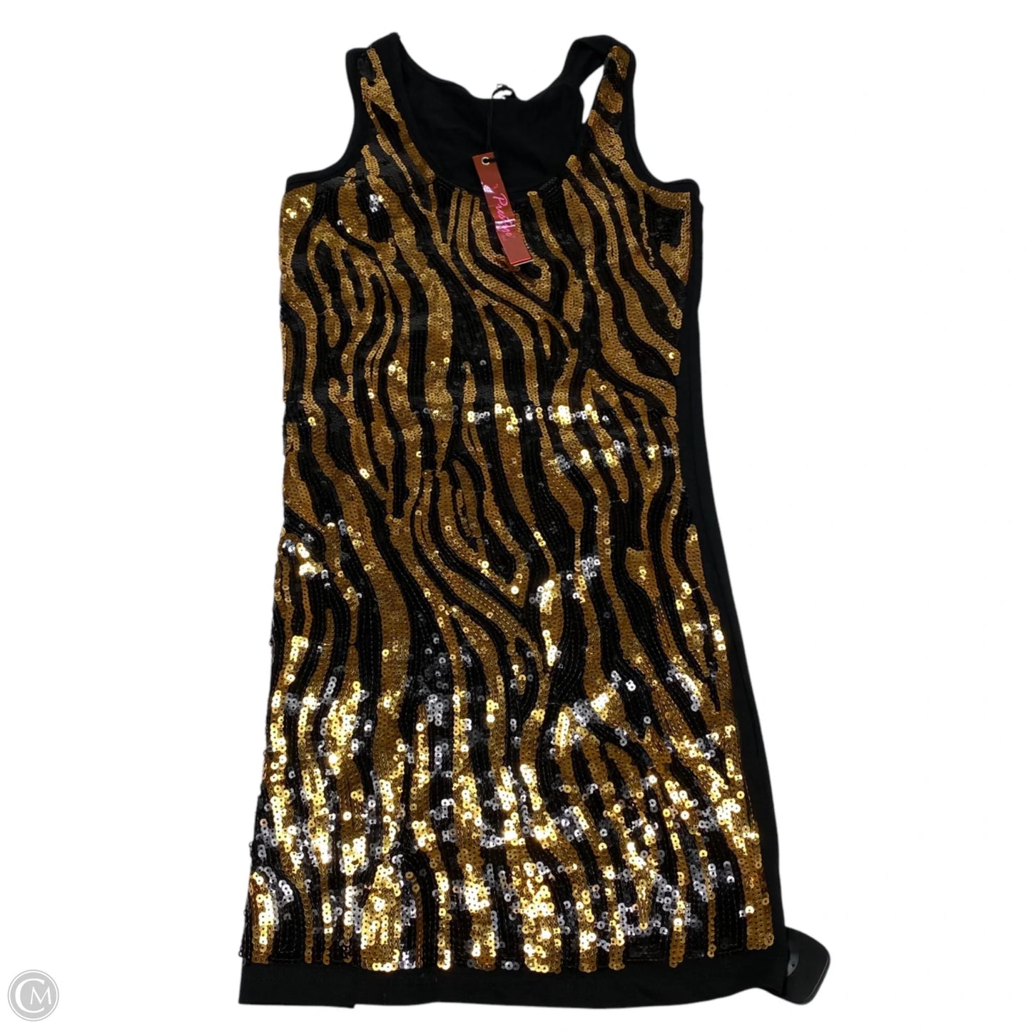 Dress Casual Short By Prestige In Black & Gold, Size: M