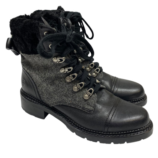 Boots Designer By Frye In Black & Grey, Size: 8