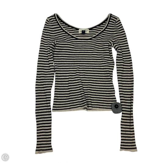 Top Long Sleeve Basic By Universal Thread In Black & Cream, Size: S