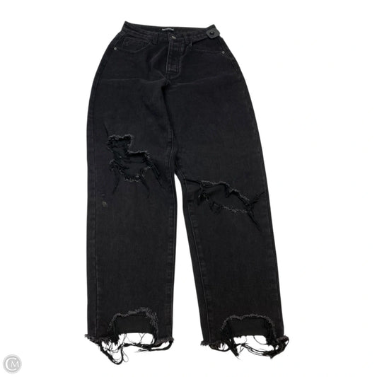Jeans Wide Leg By Pretty Little Thing In Black Denim, Size: 4