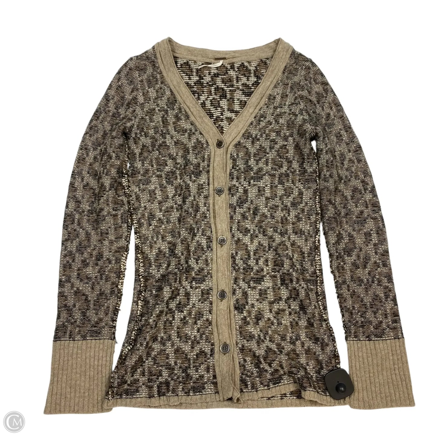 Sweater Cardigan By Free People In Animal Print, Size: Xs