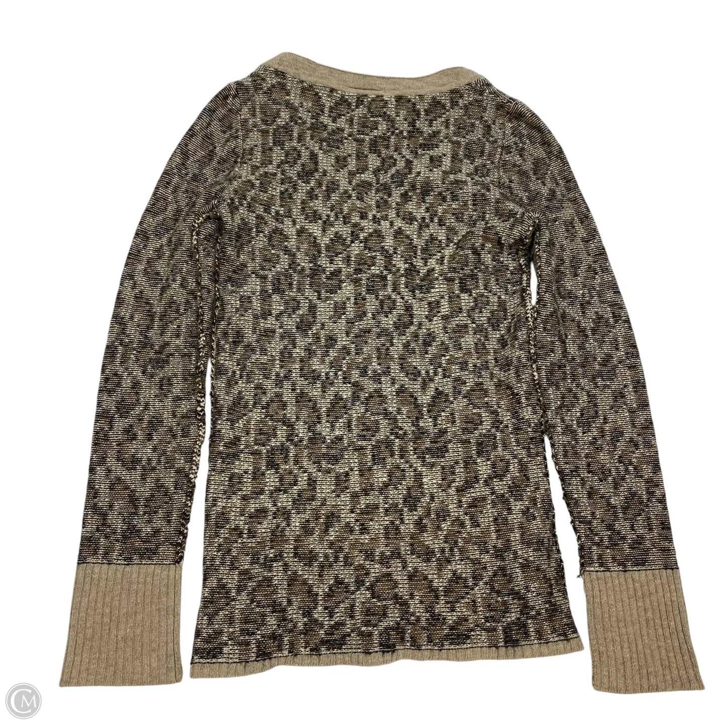 Sweater Cardigan By Free People In Animal Print, Size: Xs