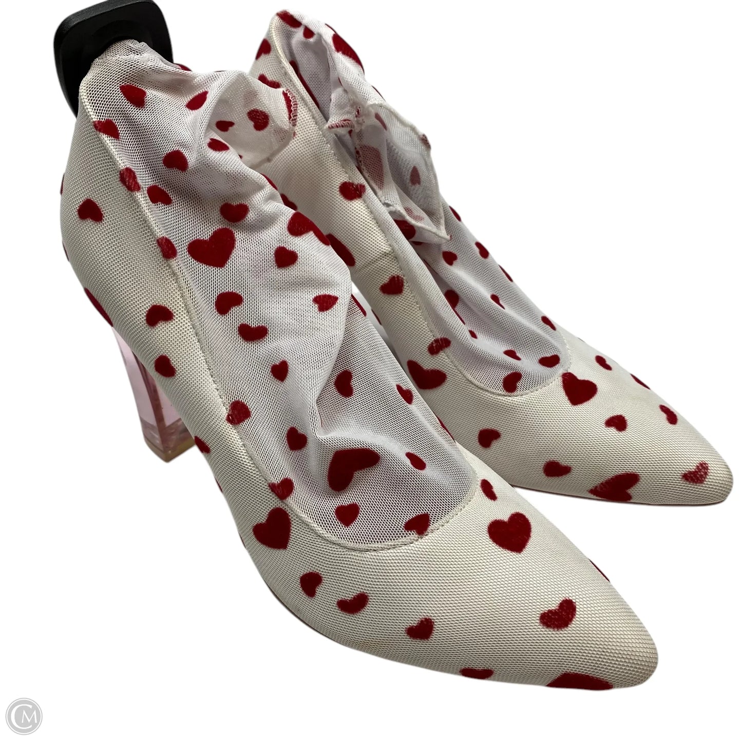 Shoes Heels Block By Sugar Thrillz In Red & White, Size: 9