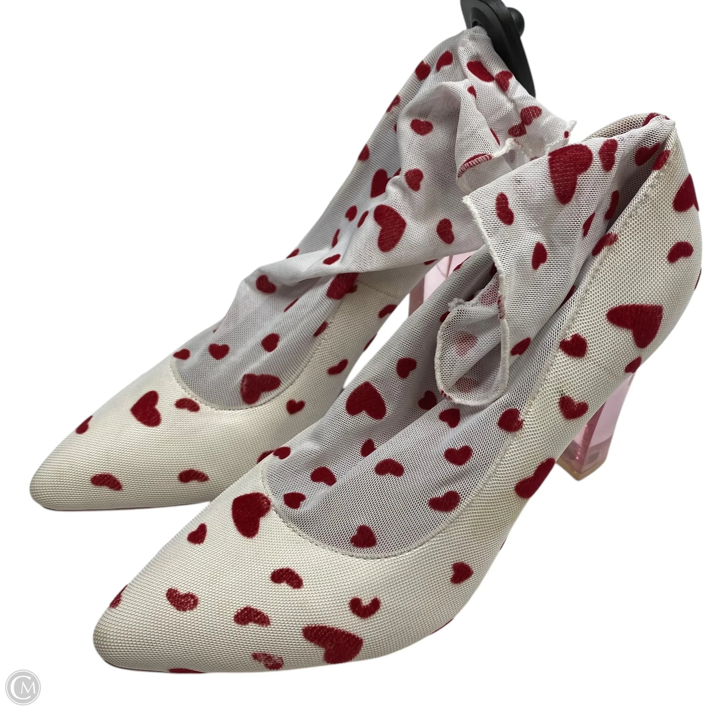 Shoes Heels Block By Sugar Thrillz In Red & White, Size: 9