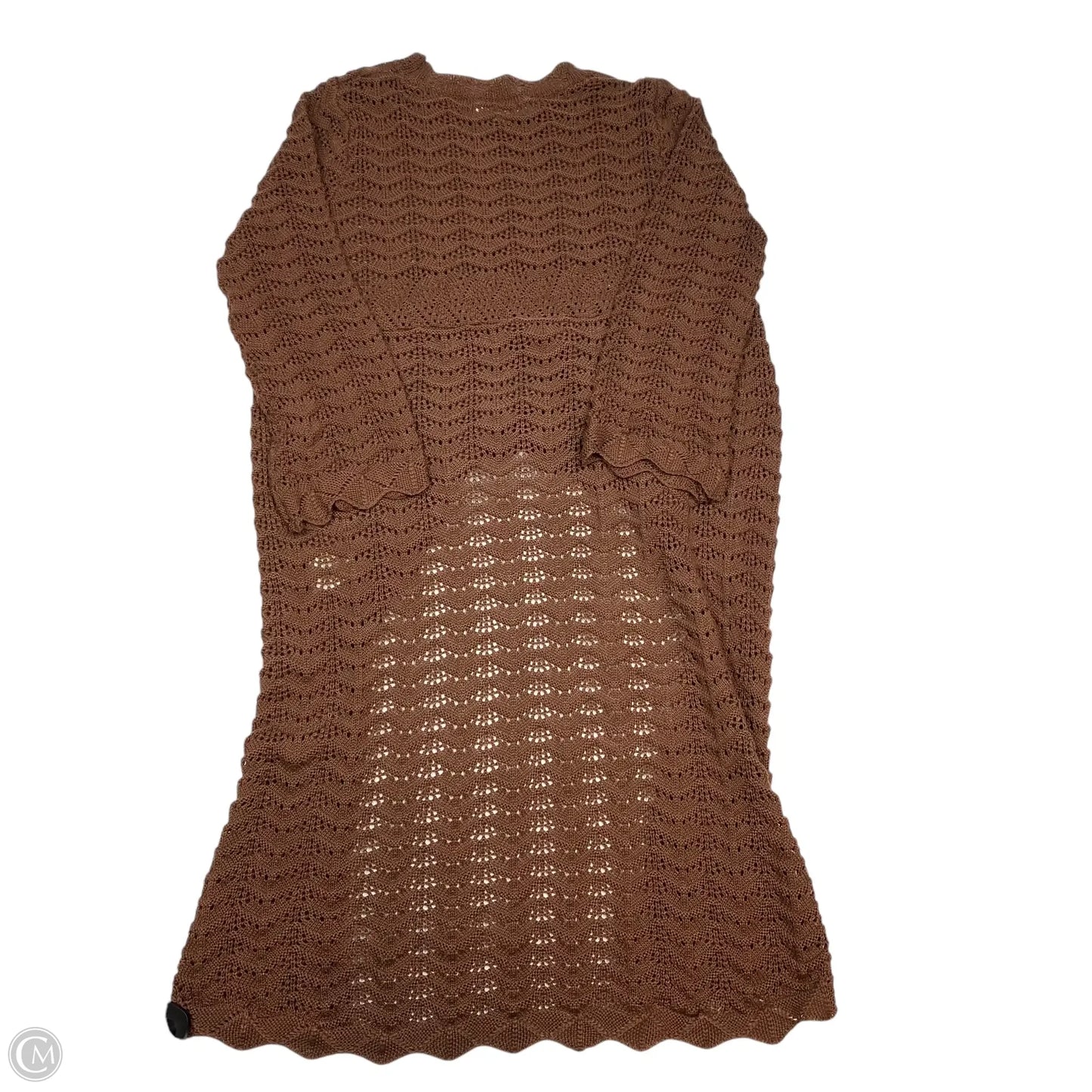 Sweater By Knit Mix In Brown, Size: L