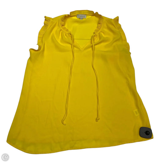 Top Sleeveless By Chenault In Yellow, Size: S