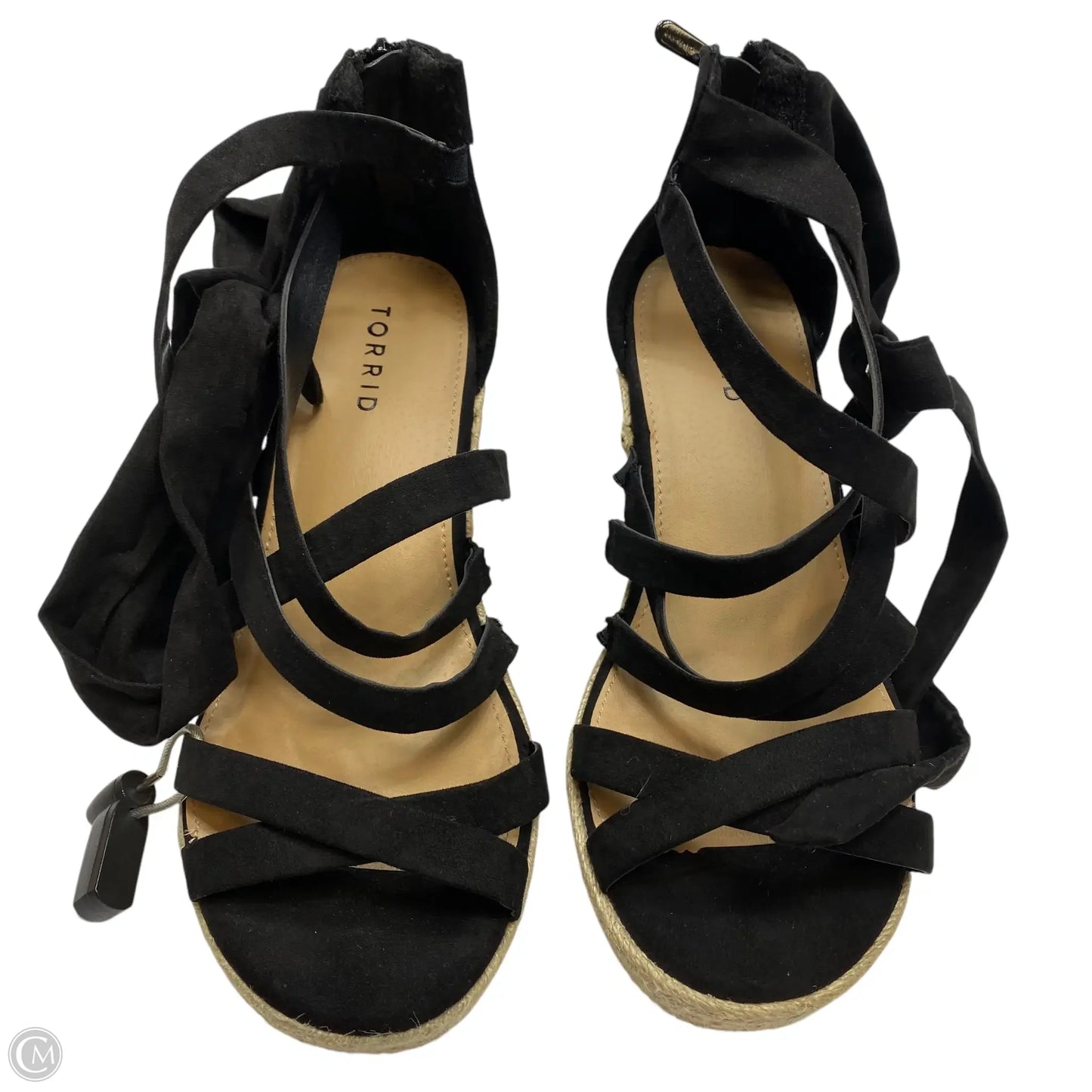 Sandals Heels Wedge By Torrid In Black, Size: 9