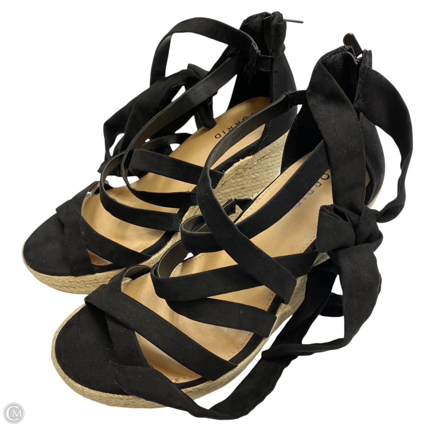 Sandals Heels Wedge By Torrid In Black, Size: 9